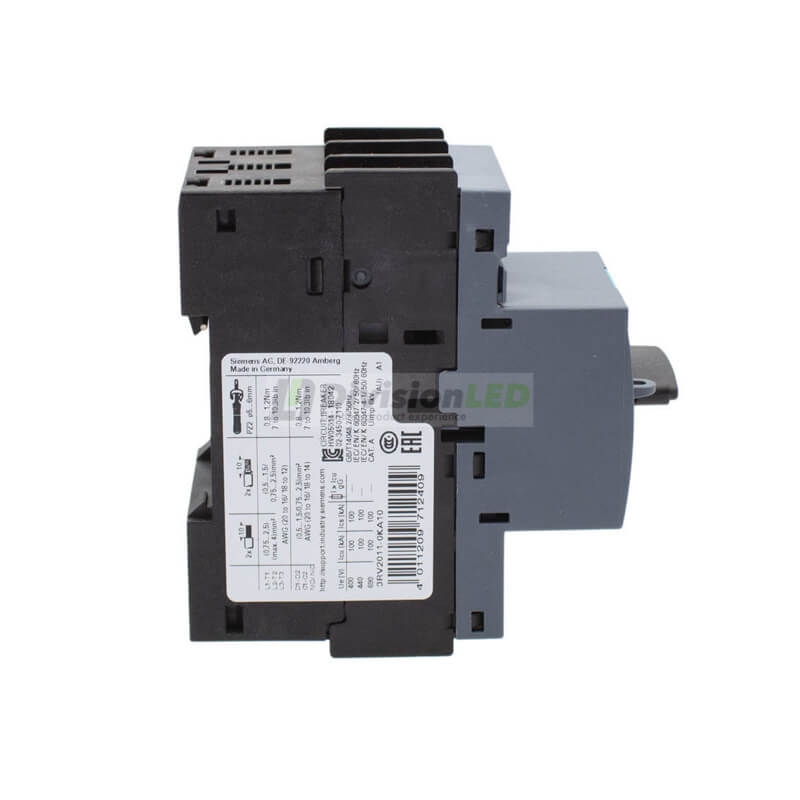 Siemens SIRIUS 3RV2011-0KA10 Guardamotor S00 sobrecarga 0.9-1.25A cortocircuito 16A