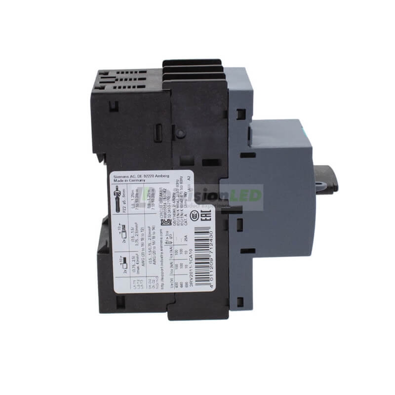 Siemens SIRIUS 3RV2011-1CA10 Guardamotor S00 sobrecarga 1.8-2.5A cortocircuito 33A