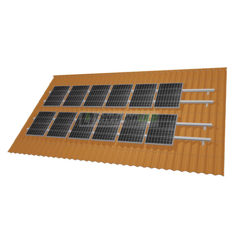 Estructura coplanar paneles solares