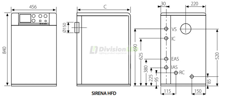 Esquema DOMUSA TSIRM00F13 Caldera de gasoil SIRENA MIX DUO HFD 40 calefacción + ACS