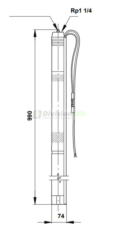 Esquema GRUNDFOS 98842452 Bomba solar completa sumergible pozo 3" SQF 1-8 RP 1.1/4" CPL