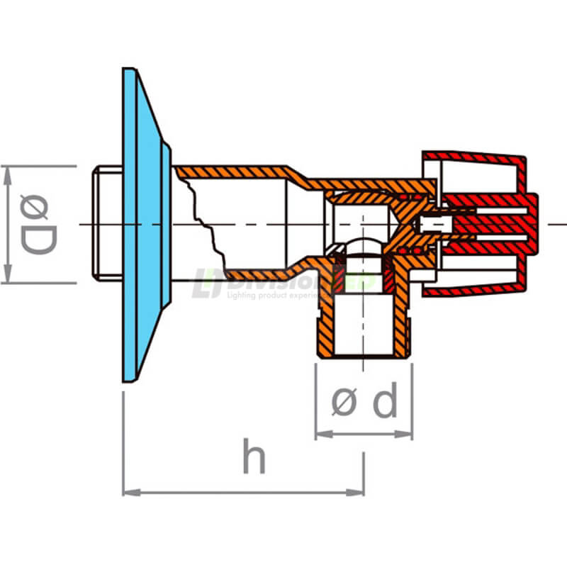 Standard Hidráulica 40077 válvula escuadra America 80 diámetro 3/8"