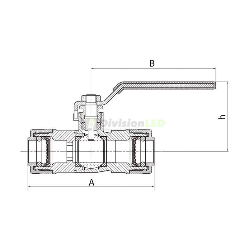 Standard Hidráulica F60400 válvula esfera Boston PB diámetro 15mm palanca roja