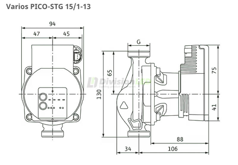 EsquemaWILO 4232746 Bomba circuladora Varios PICO-STG 15/1-13