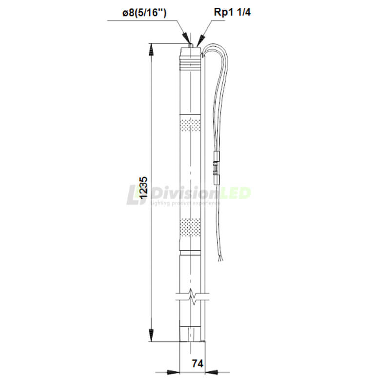 Esquema GRUNDFOS 95027326 Bomba solar completa sumergible pozo 3" SQF-0,6-3 AISI304
