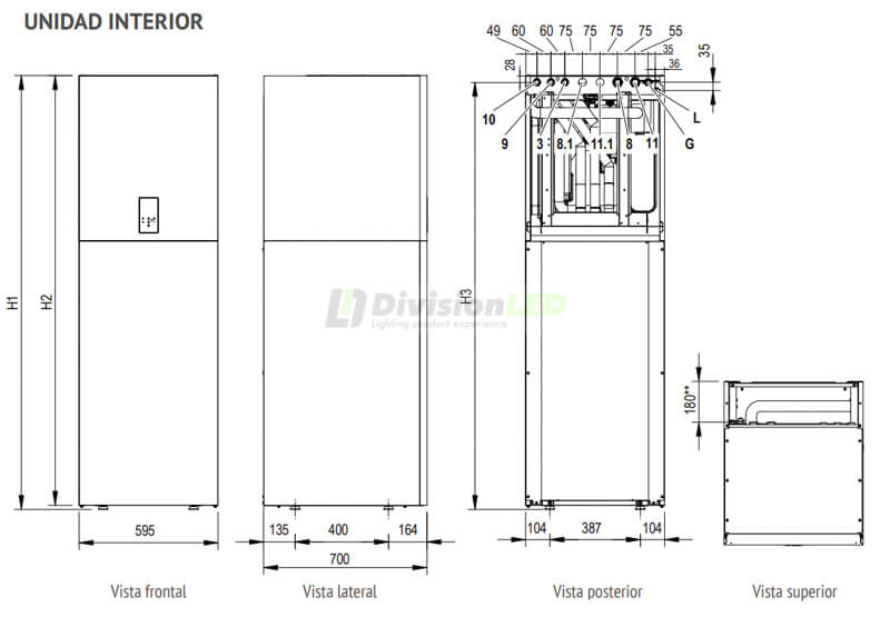 Esquema Ferroli 0XHTASWA OMNIA ST 3.2 HI3 10 Bomba de calor aerotérmica aire-agua