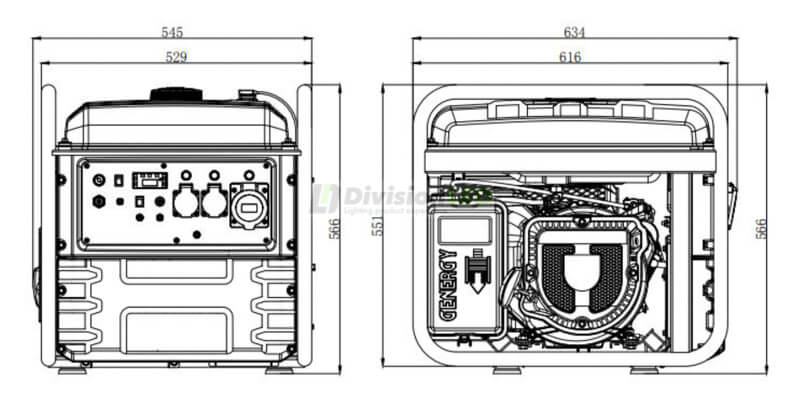 Esquema GENERGY CRETA SOL 7500W Generador inverter 230V