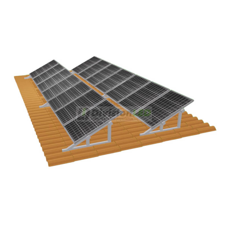Estructura inclinada paneles solares