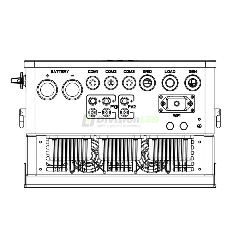 Conexiones Deye SUN-10K-SG04LP3-EU Inversor híbrido trifásico 10kW