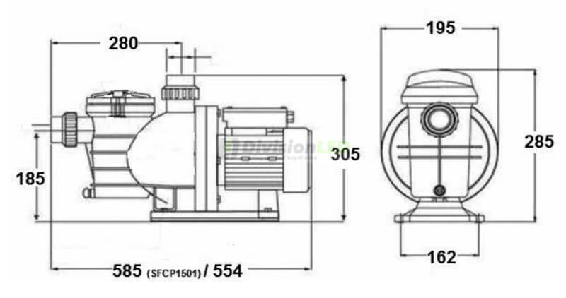 Diserclima GUT SFCP-1501M Bomba para piscinas 2HP 1.5KW