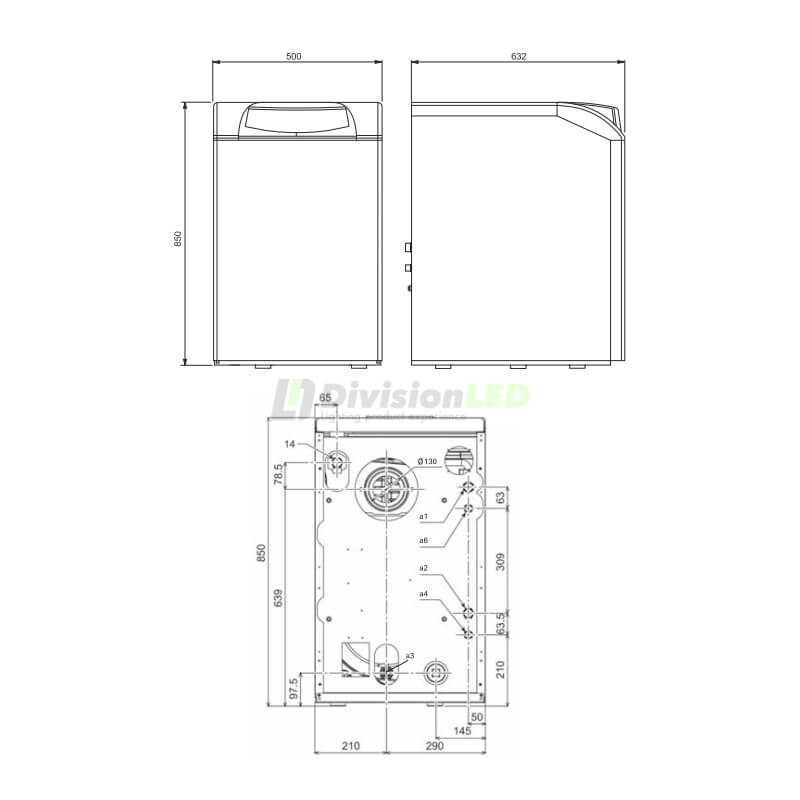 Esquema Ferroli 1E4160252 Caldera de gasoil ATLAS eco 30 SI UNIT + WIFI