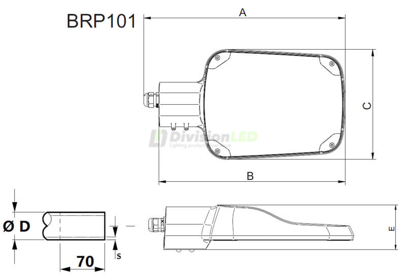 Esquema PHILIPS 99816800 Farola LED Coreline BRP101 LED37/740 II DM