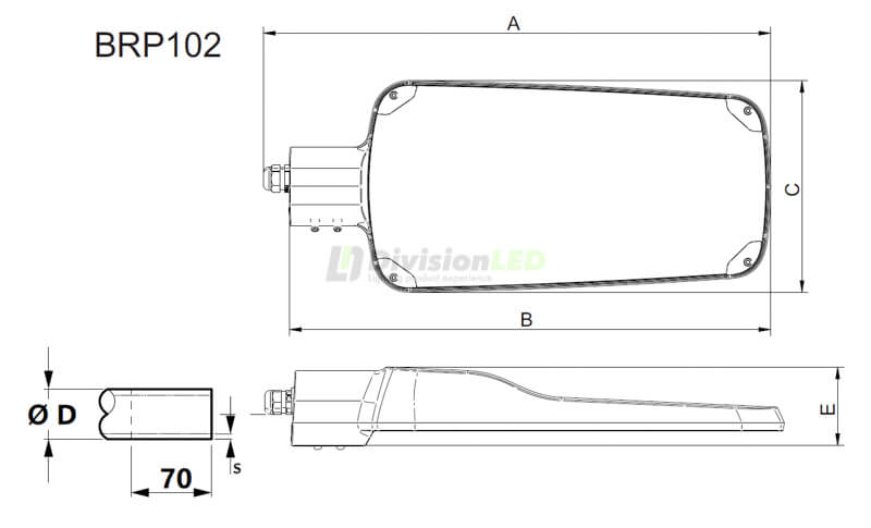 Esquema PHILIPS 99822900 Farola LED Coreline BRP102 LED110/740 II DM