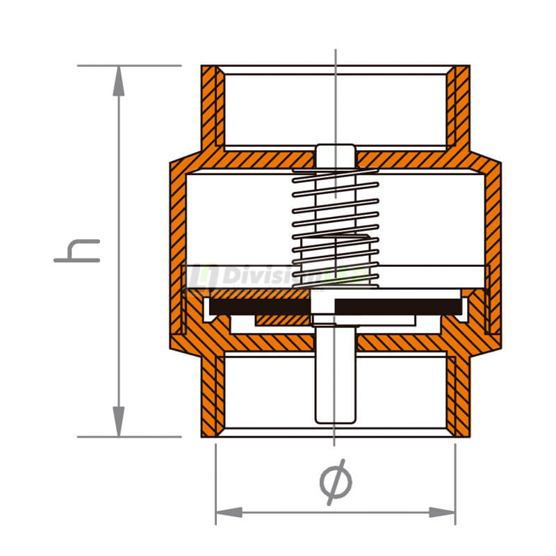 Standard Hidráulica 10307 válvula de retención NY roscar diámetro 1 1/2"