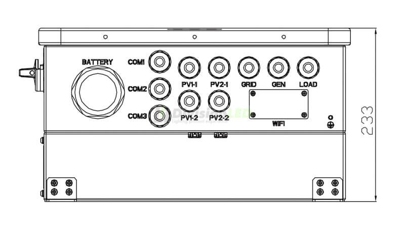 Conexiones Deye SUN-8K-SG01LP1-EU Inversor híbrido monofásico 8kW