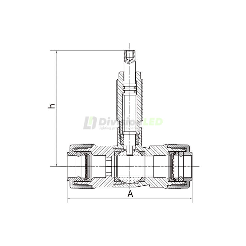 Standard Hidráulica F60412 válvula esfera empotrar Kansas PB diámetro 22mm