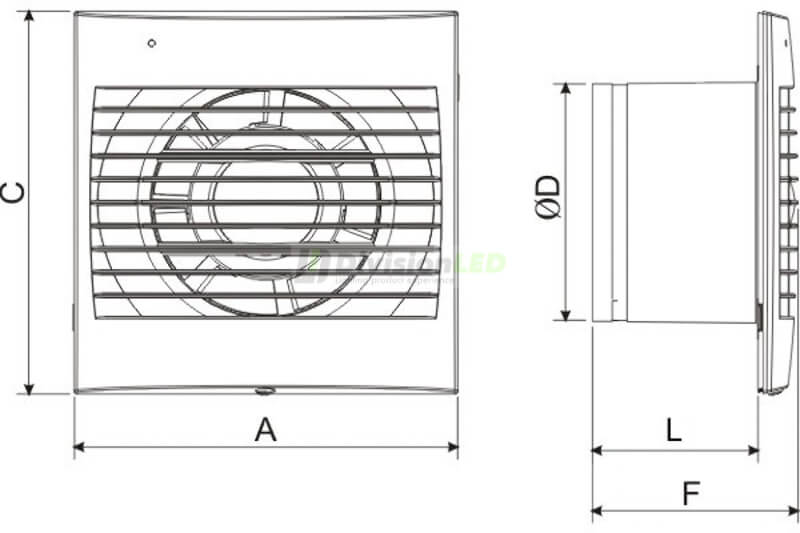 S&P 5210001300 Extractor de baño/aseo DECOR-100C