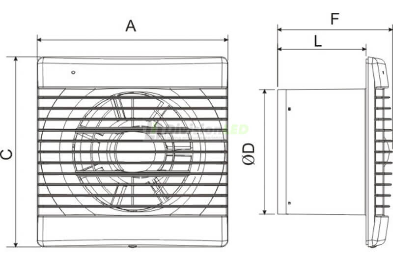 S&P 5210100300 Extractor de baño/aseo DECOR-200C