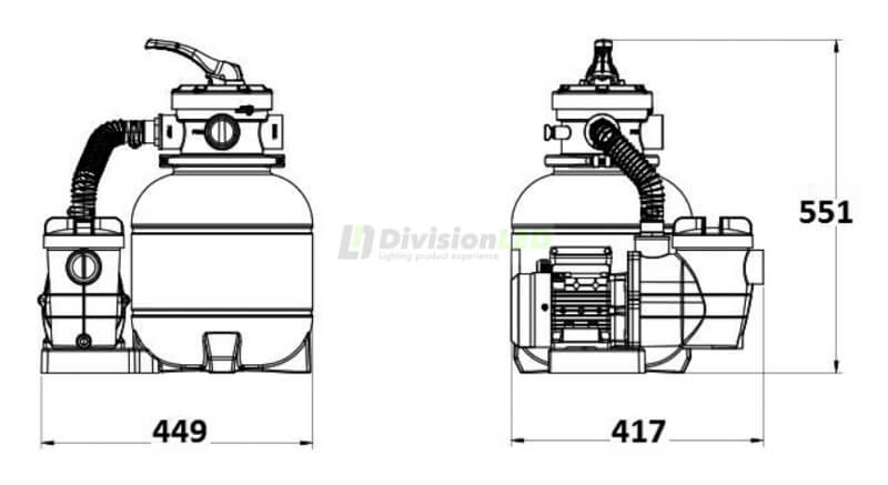 Esquema Diserclima KIT GUT 300 Kit de piscina premontado bomba y filtro 0.25HP