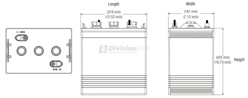 U-Power UP-GC16-6RE Pack 4 Baterías solares ciclo profundo 6V 550AH c100