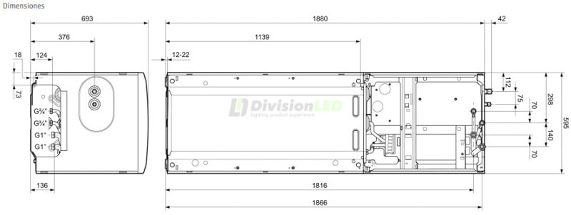Esquema Saunier Duval 0010030480 Genia set air split 12 cableado+ MiPro Sense Bomba de calor aerotérmica aire-agua