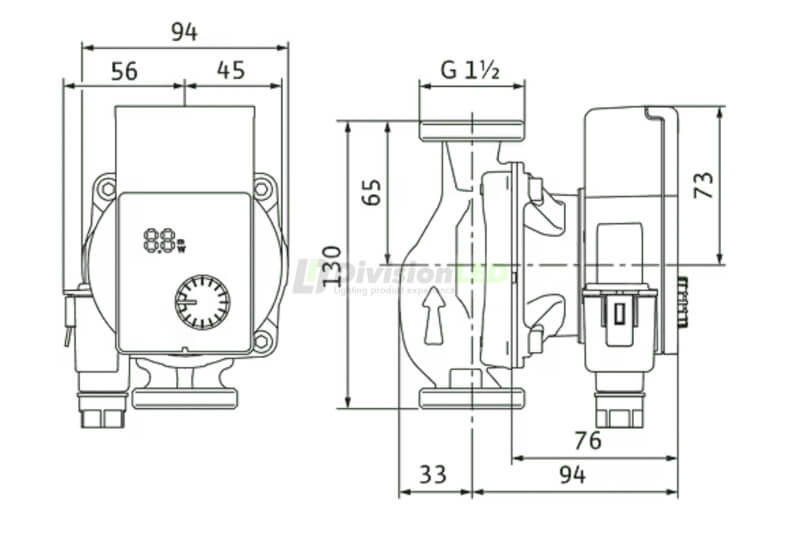 Esquema WILO 4248085 Bomba circuladora Yonos PICO1.0 25/1-6-130
