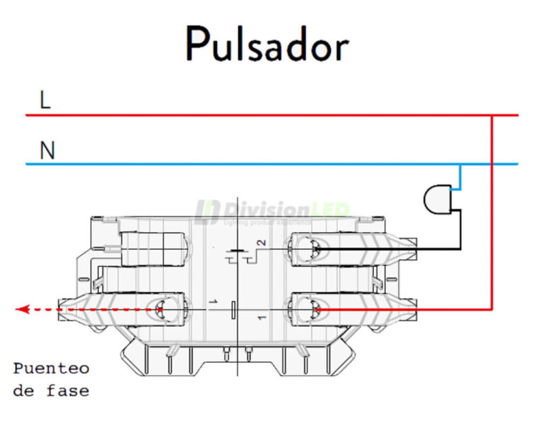 Esquema Pulsador neutro 10A 250V Blanco Simon 27659-65